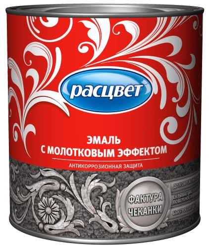Новинка ассортимента — алкидно-стирольная эмаль с молотковым эффектом «Расцвет»